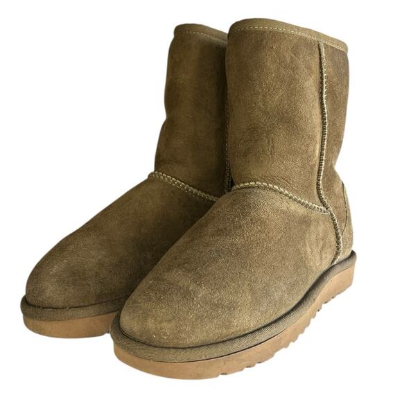 ***SOLD*** UGG Classic Short Suede Faux Fur Lined Winter Snow Boot Size 6 Brown - Picture 2 of 6